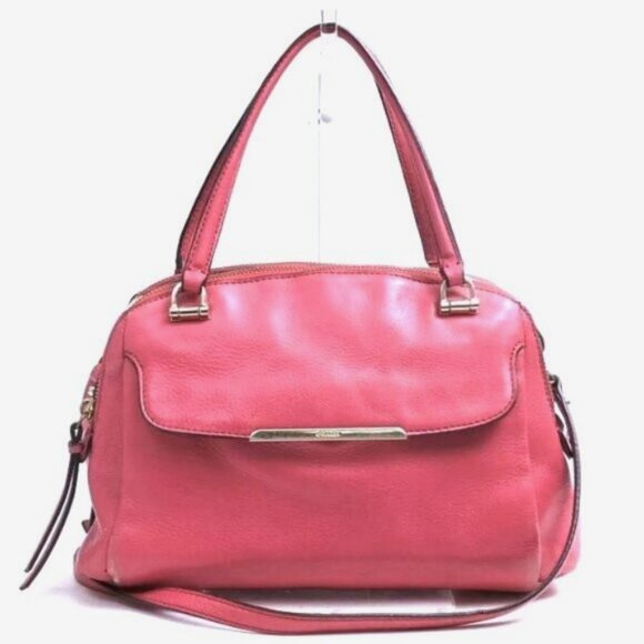 COACH GEORGIE 30092 Embossed Leather Shoulder/Satchel in Pink Ruby - Picture 1 of 5